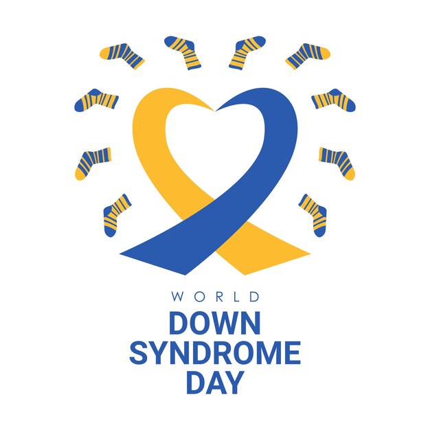 Vector world down syndrome day poster template vector