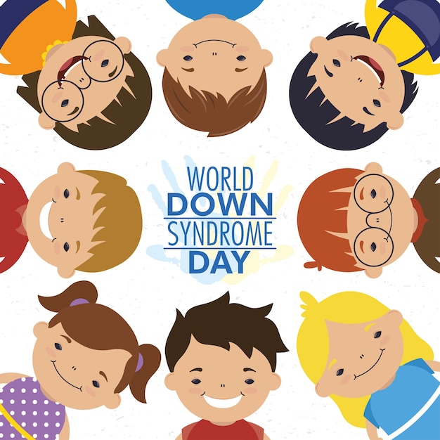 World down syndrome day with little kids around