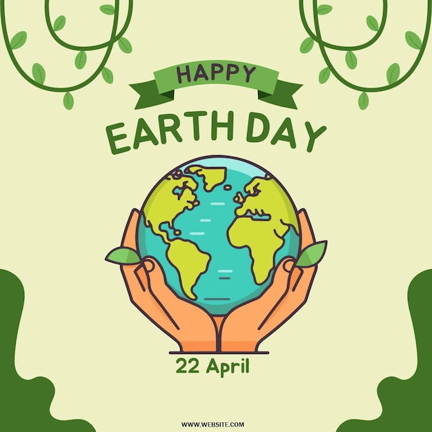 world earth day celebration poster social media post design template