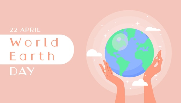 World earth day concept hands holding globe