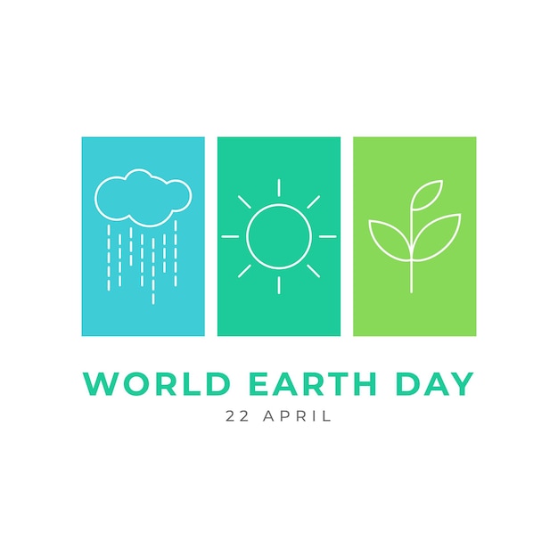 World earth day design template