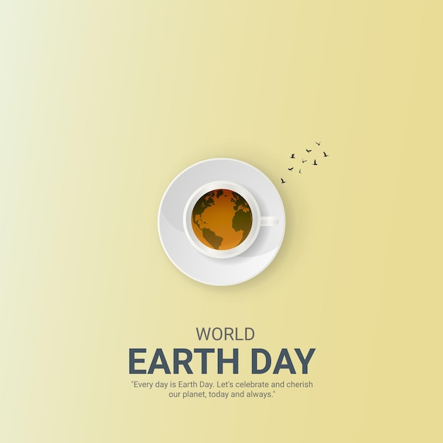 world earth day earth day creative ads design April 22 social media poster vector 3D illustratio