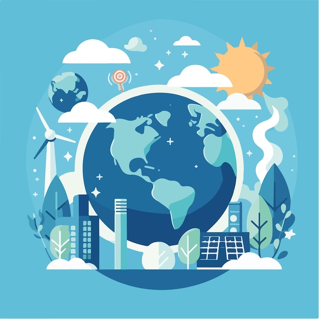 world earth day vector image