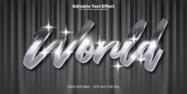 Vector world editable text effect in modern trend style