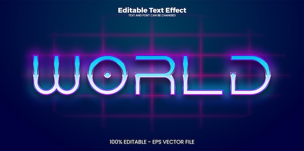 Vector world editable text effect in modern trend style