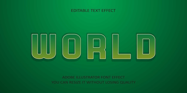 World Editable text Font Effect