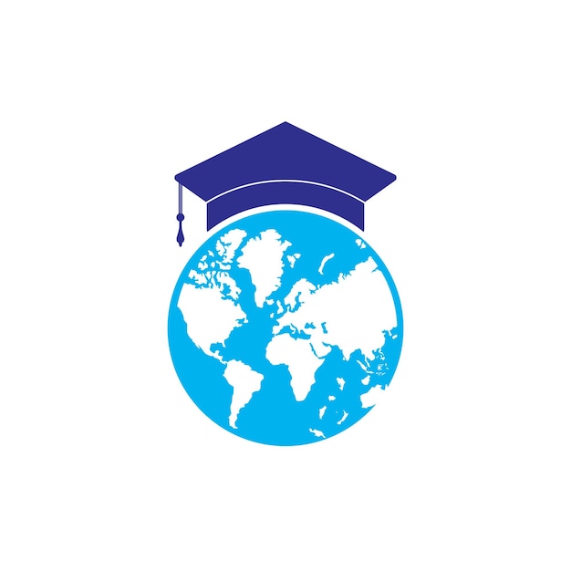 世界教育ベクトルのロゴのデザイン テンプレート