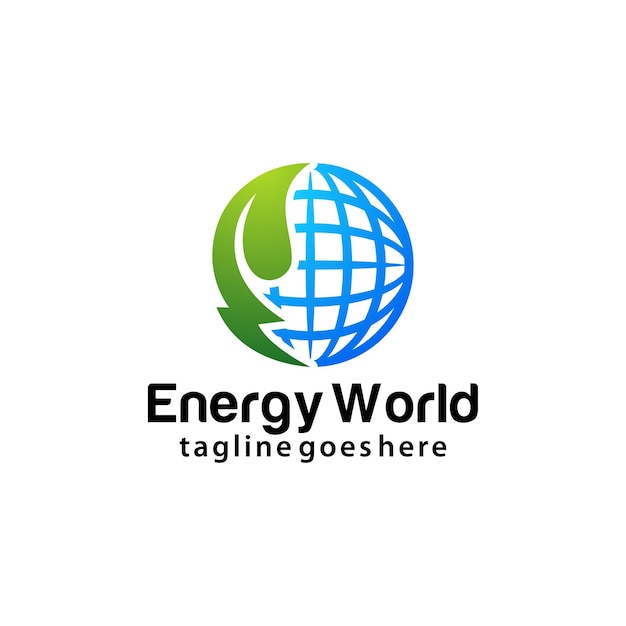 世界のエネルギーロゴデザインテンプレート