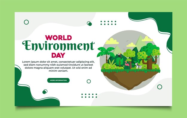 Vector world environment day banner design