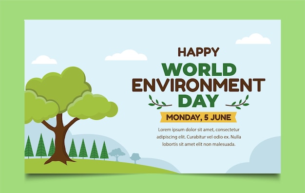 Vector world environment day banner design