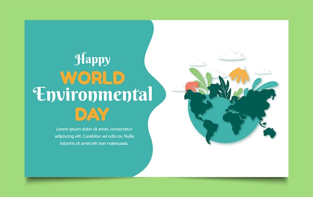 Vector world environment day banner design