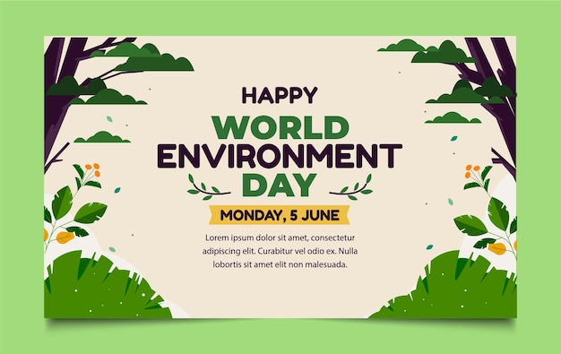 Vector world environment day banner design