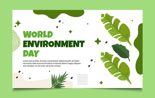 Vector world environment day banner design