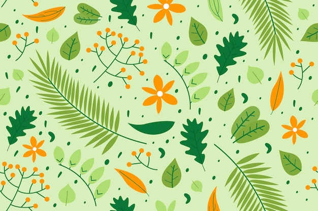 緑の背景のベクトルデザインの葉の植物の世界環境デーのバナー