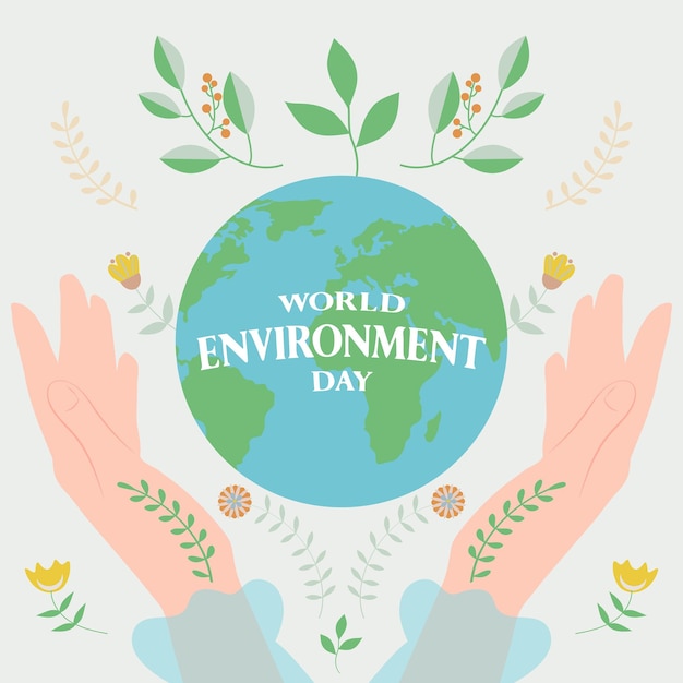 World environment day concept vector illustration