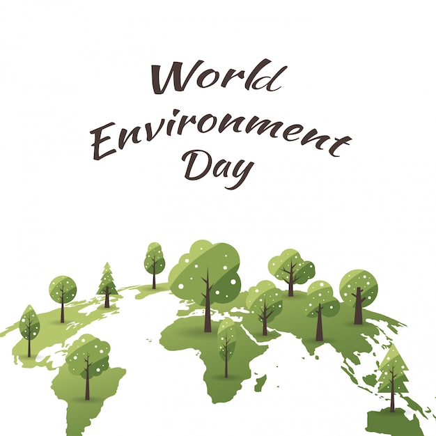 World Environment Day concept with Save the world