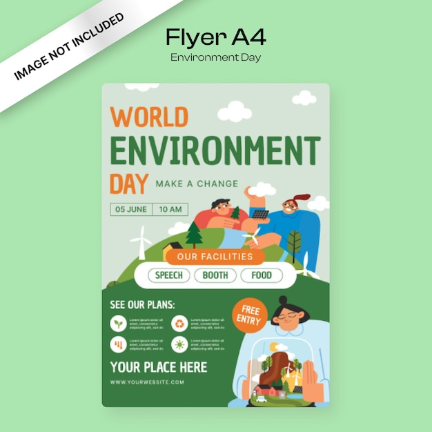 World environment day flyer template