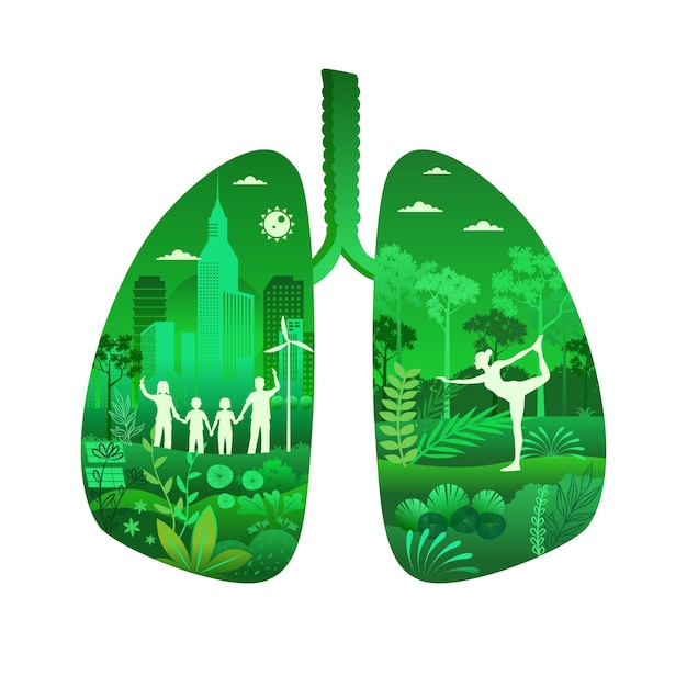 World environment day go green save the world concept illustration