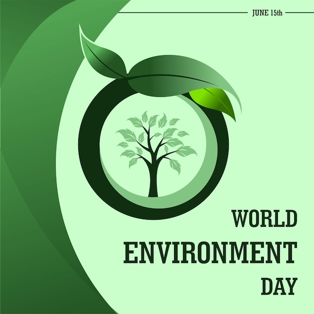 World Environment Day Green Vector Design Vector Illustration And Text