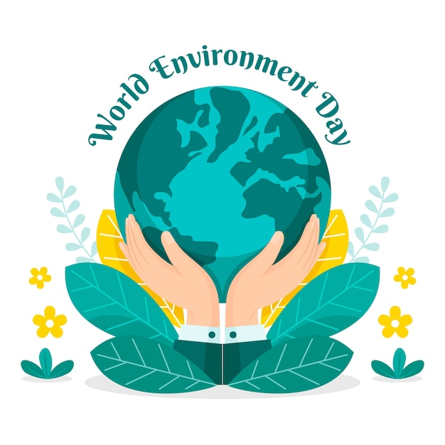 world environment day hand drawn illustration