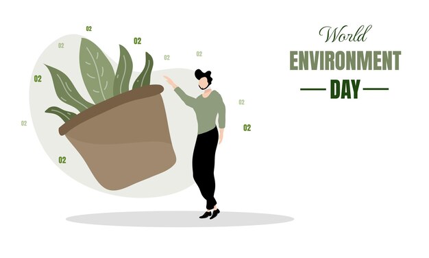 Vector world environment day illustration vector