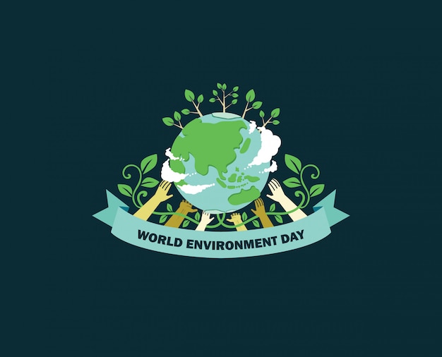 Vector world environment day illustration