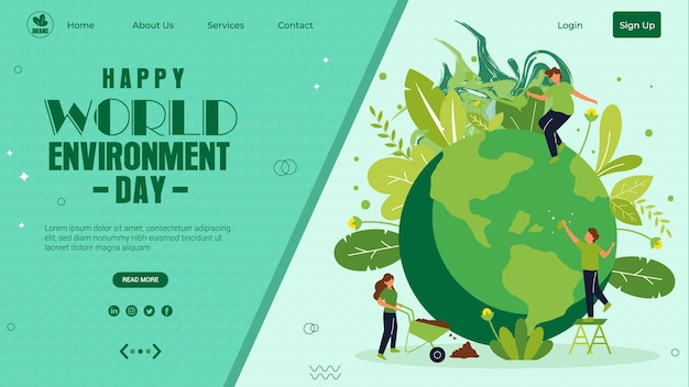 world environment day Landing page