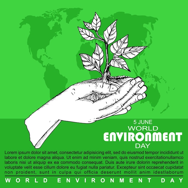 World environment day, poster and banner, 5 june