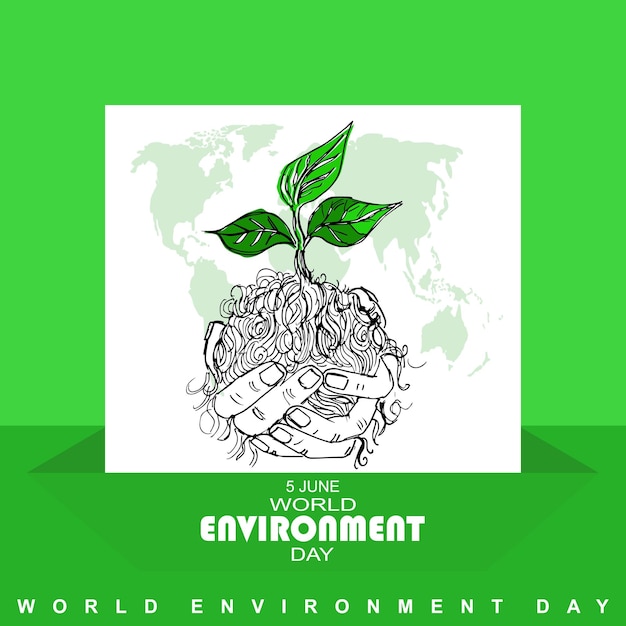 World environment day, poster and banner