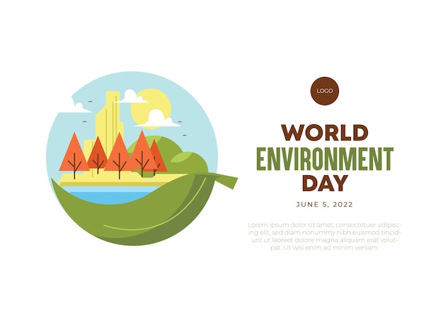 World environment day shapes vector design