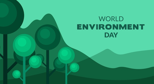 World environment day vector design for environmental sustainability education for banners