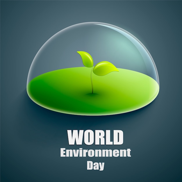 World environment day vector label or banner