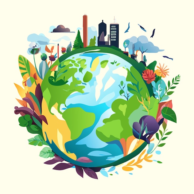 Vector world environment day vector pack