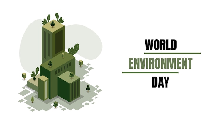Vector world environment day with isometric style vector