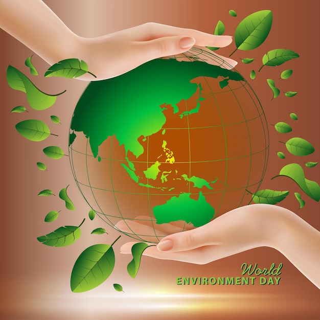 World environment and earth day concept for banner poster greeting card Vector illustration