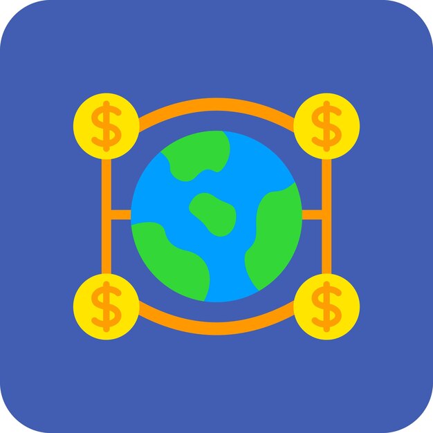 Vector world financial icon