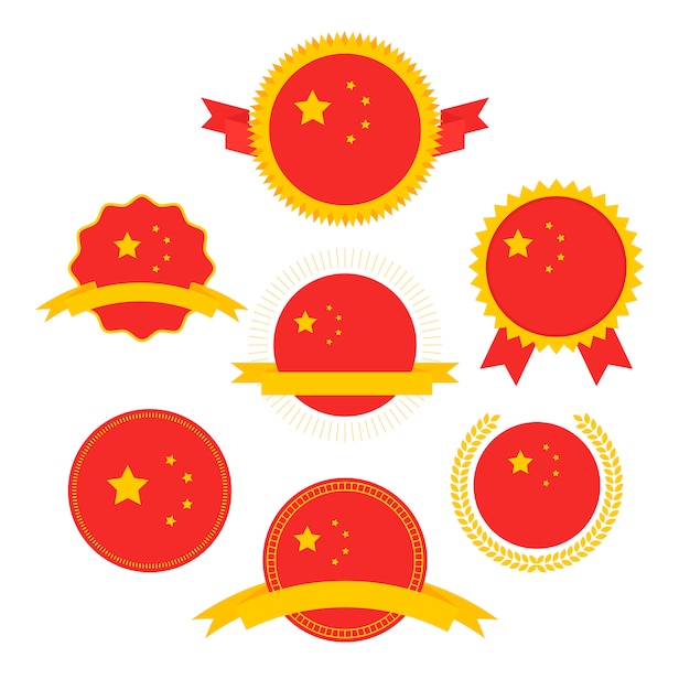 Vector world flags series, flag of china,