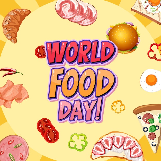 Vector world food day banner design