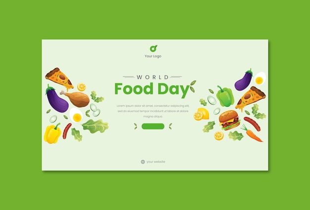World food day banner template
