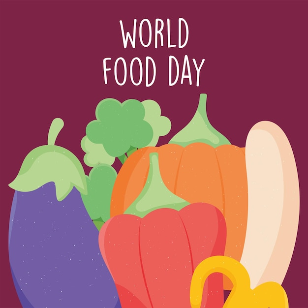 Дизайн всемирного дня еды с овощами и бананом