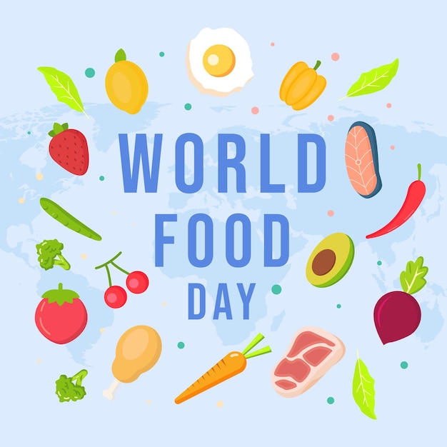 World food day illustration design in flat style