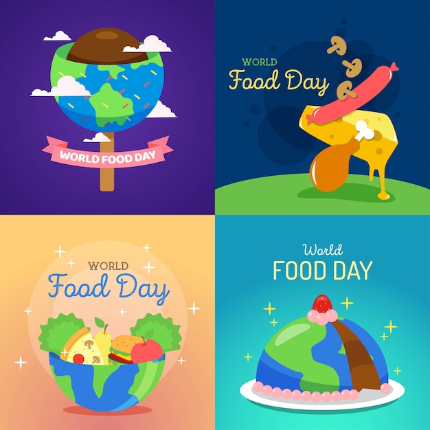 Vector world food day illustration