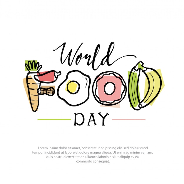 Illustrazione del logo della giornata mondiale dell'alimentazione