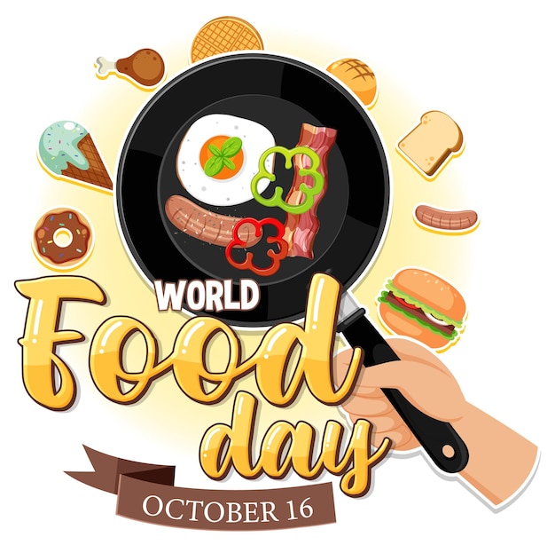 세계 음식의 날 텍스트 디자인