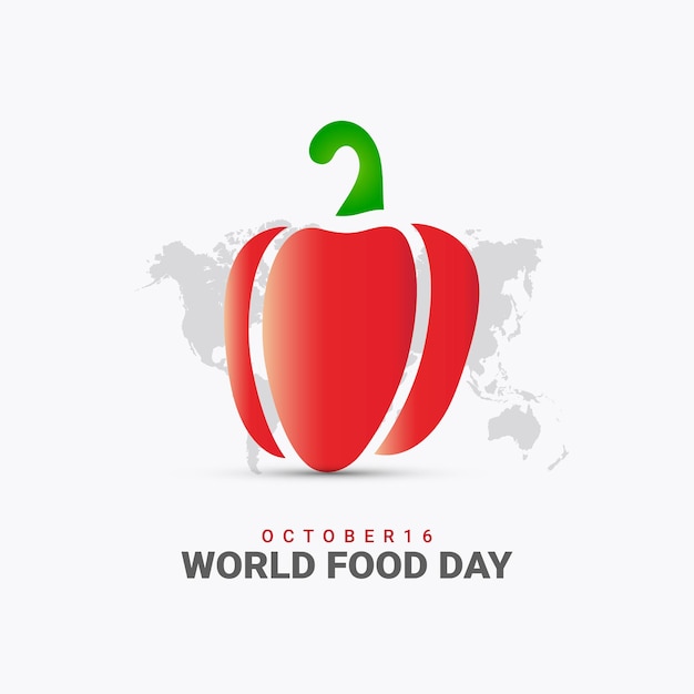 World food day tomato and world free vector