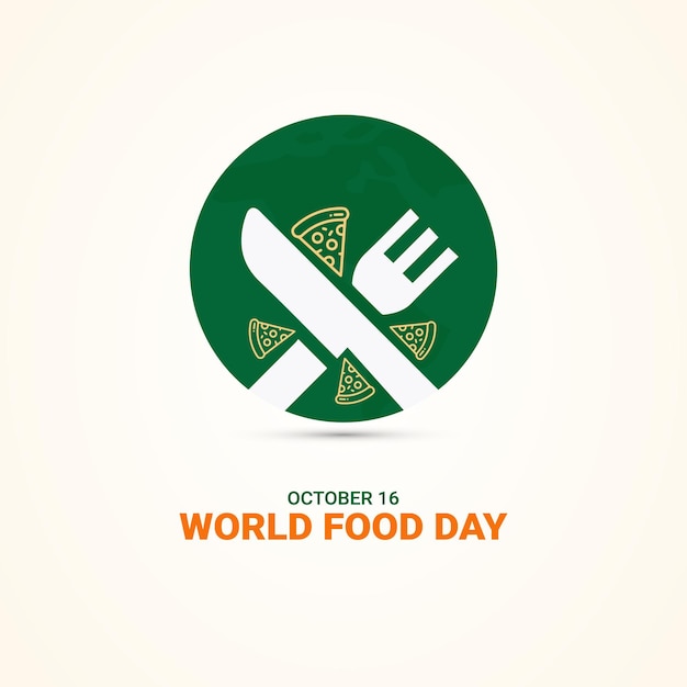 World food day whit pizza free vector