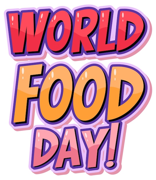 World food day word banner design