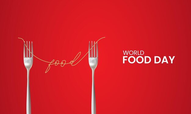 Giornata mondiale dell'alimentazione progettazione di annunci alimentari mondiali per i social media banner poster illustrazione vettoriale