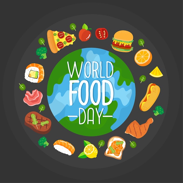 Vector world food day.