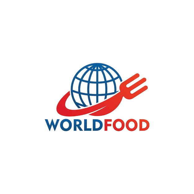 World Food Logo Template Design